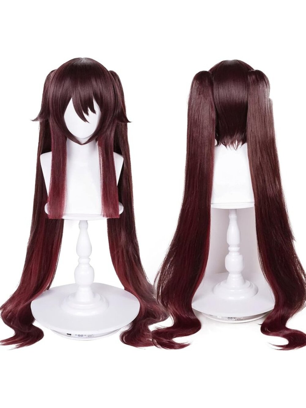 Women's Hutao 39 Inch Cosplay Platinum Blonde Wigs With Side Part Bangs
